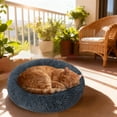 thumbnail image 5 of Cama redonda y cálida de 70 cm para gatos y perros, cómoda y acogedora para el invierno, 5 of 5