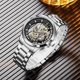 thumbnail image 5 of Reloj LIGE Reloj de moda para hombre diseño hueco plateado y negro, 5 of 5