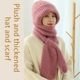 thumbnail image 5 of WYLQQ Winter Versatile Knitted Hooded Scarf for Women, Integrated Ear Protection Windproof Cap Scarf Hat, 5 of 7