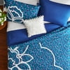 The Pioneer Woman Blue Polyester Tufted Floral 4-Piece Full/Queen Comforter Set