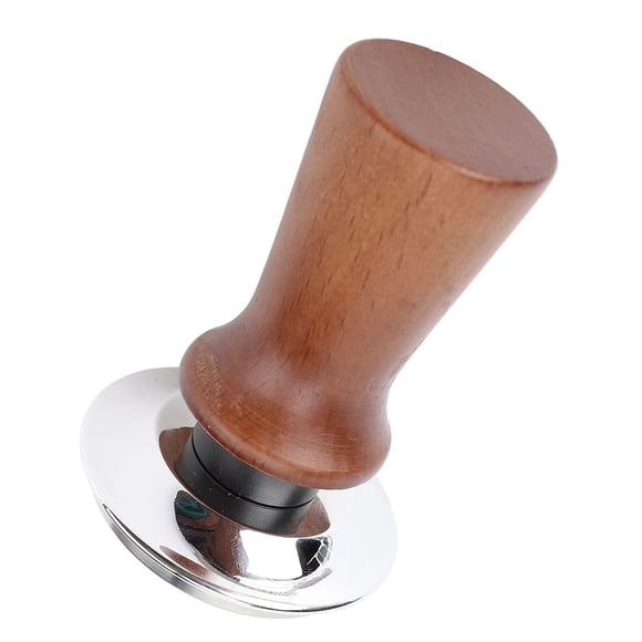 Tasseur Calibré, Tasseur à Café avec Manche en Bois et Base en Acier Inoxydable, Tasseur à Café à Ressort pour Café Maison, Tasseur à Café Conçu Ergonomiquement