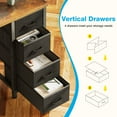 thumbnail image 3 of Casacomoda Computer Desk with Drawers & Storage Shelves, 40 Inch Corner Desk for Home Office Bedroom, Small Teen PC Desks with Fabric Drawer, Vintage, 3 of 9