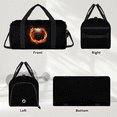 thumbnail image 6 of Duffle Bag for Gym Sports Men Workout Travel Bag Weekender with Shoe Compartment Basketball Fire Pattern, 6 of 9