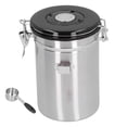 thumbnail image 2 of Coffee Beans Canister, Stainless Steel Storage Container For Freshness, Includes Spoon, 2 of 8