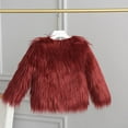 thumbnail image 4 of Coerni 2-10 Years Kids Baby Girls Long Sleeve Furry Coat Faux Fur Coat Jacket Winter Thick Warm Fleece Coat Outwear, 4 of 6