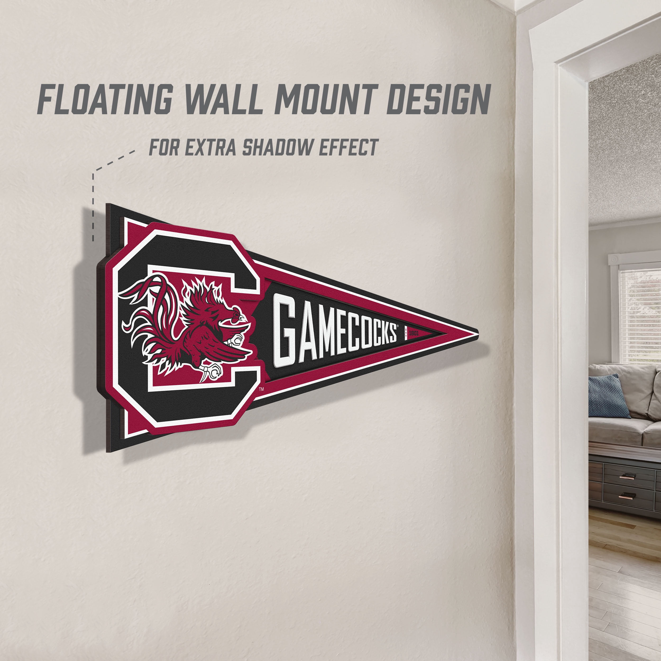 YouTheFan NCAA South Carolina Gamecocks Pennant Sign