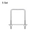 thumbnail image 3 of Unique Bargains Square U-Bolts 5 Sets 67mm Inner Width 110mm Length M8 304 Stainless Steel U Clamp Bolt, 3 of 5