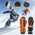 thumbnail image 2 of Ski-Gloves for Men Women, Winter Warm Mittens Water-Repellent Windproof for Cold Weather, Snowboarding, Driving,Cycling ,Color:Red, 2 of 3