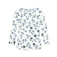 thumbnail image 5 of Abcomgle Kids Long Sleeve Shirt Girls 7-8 Crewneck Winter T-Shirts for Girls Trendy Basic Top for Girls Cute Floral Print Girls Tunic Tops 6-7 Years,Mint Green, 5 of 6