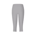 thumbnail image 6 of Capri Leggings for Women Spring Summer Elastic High Waist Slim Fit Wave Hem Workout Yoga Pants Capris, 6 of 6