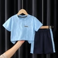 thumbnail image 2 of Jamsmile Toddler Boys Outfit Sets Children Soft Short Sleeve T Shirts Tops + Shorts Casual Two Piece Summer Kids Boys Outfits Sets, 2 of 9