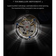 AESOP Real Tourbillon Skeleton Hand-Wind Mechanical Wrist Watch Men Sapphire Crystal Manual Dress Clock Man Luminous Leather Moon Phase Multifunction