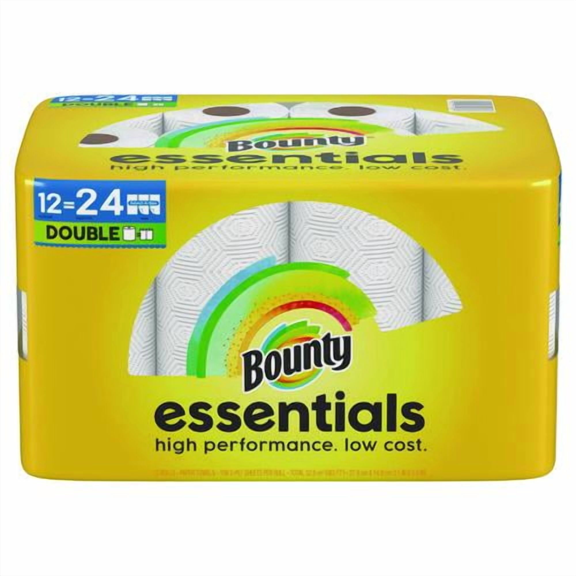 Essentials Select-A-Size Kitchen Roll Paper Towels, 2-Ply, 108 Sheets/Roll, 12 Rolls/Carton | Bundle of 2