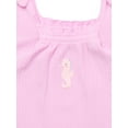 thumbnail image 3 of Garanimals Baby Girl Ribbed Bow Strap Bodysuit, Sizes 0-24 Months, 3 of 3