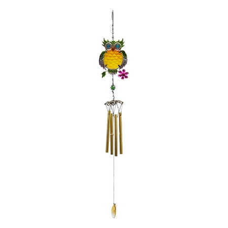 

JDEFEG Memorial Chimes for Loss Of Loved One Wrought Iron K Ingfisher Glass Painted Wind Chime Pendant Courtyard Balcony Hanging Window Crystals Metal Multi-Color