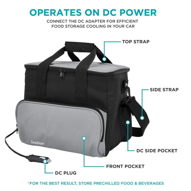 Ivation 15 L Thermoelectric Cooler Bag Black Thermocoolers