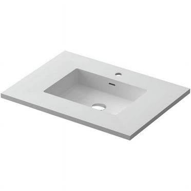Laviva Forever 30" Modern VIVA Stone Solid Surface Countertop in Matte White