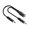 0.3m, variant on Portable 3.5mm Y Splitter: Female to 2-Male Cable for Simultaneous Device Sharing