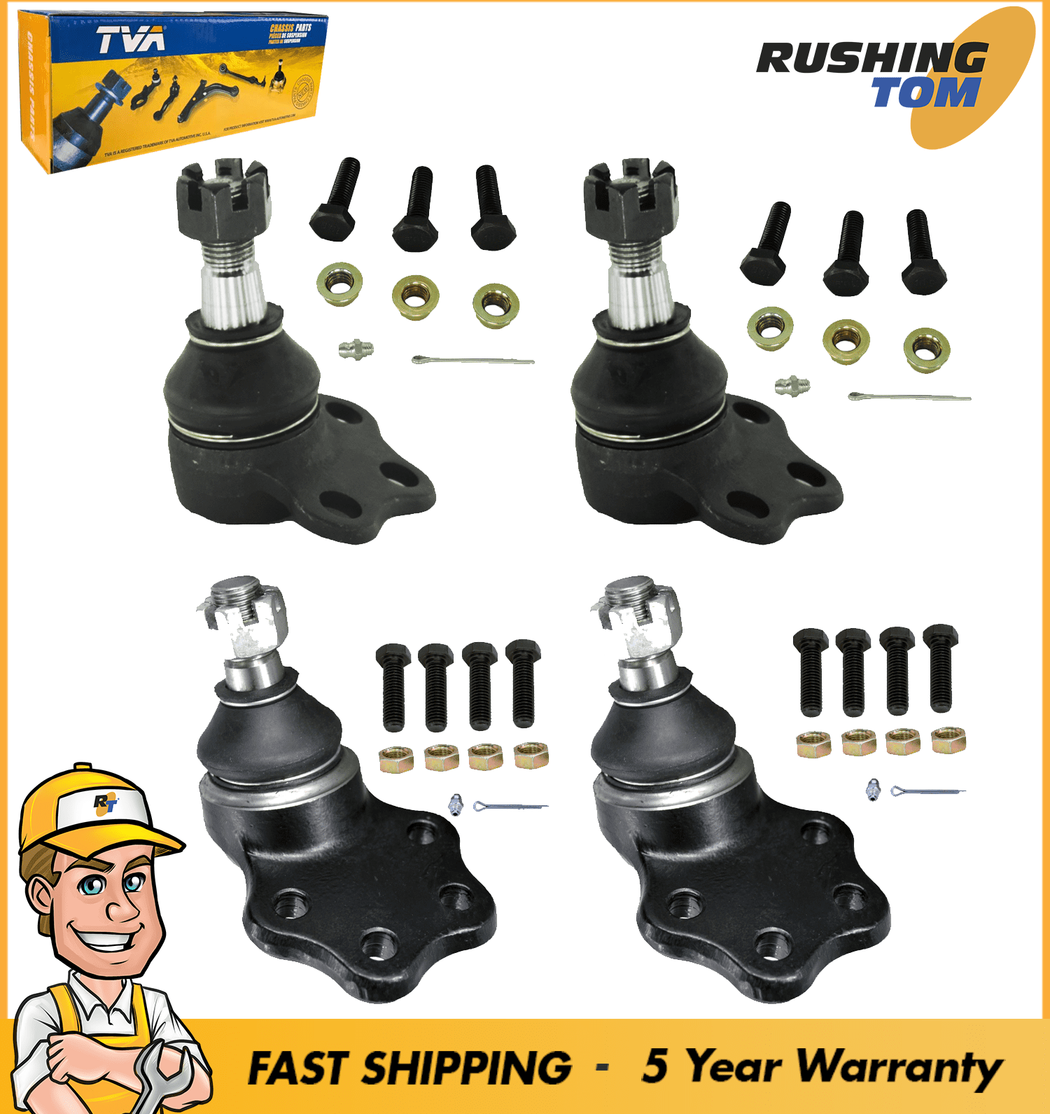 Upper & Lower Ball Joint Kit for 2000 2001 2002 2003 Dodge Durango