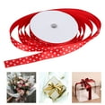 thumbnail image 4 of Satin Ribbon Roll, Classical Style Polka Dot Pattern Elegant Dot Satin Ribbon, For Gift Wedding Red, 4 of 8