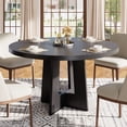 thumbnail image 1 of QinaQin 47-Inch Round Dining Table, Seats 4-6 People - Round Kitchen Dining Table with Sturdy Base, Space-Saving, Suitable for Living Room, Kitchen, and Apartment, 1 of 8