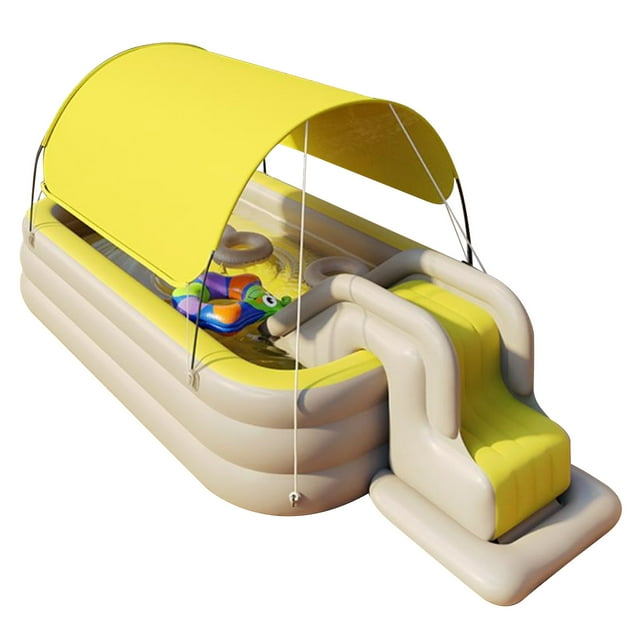 Family Swimming Pool,Inflatable Pool Removable Sunshade Inflatable Swimming Pool Baby Inflatable Play Pool Finest Materials