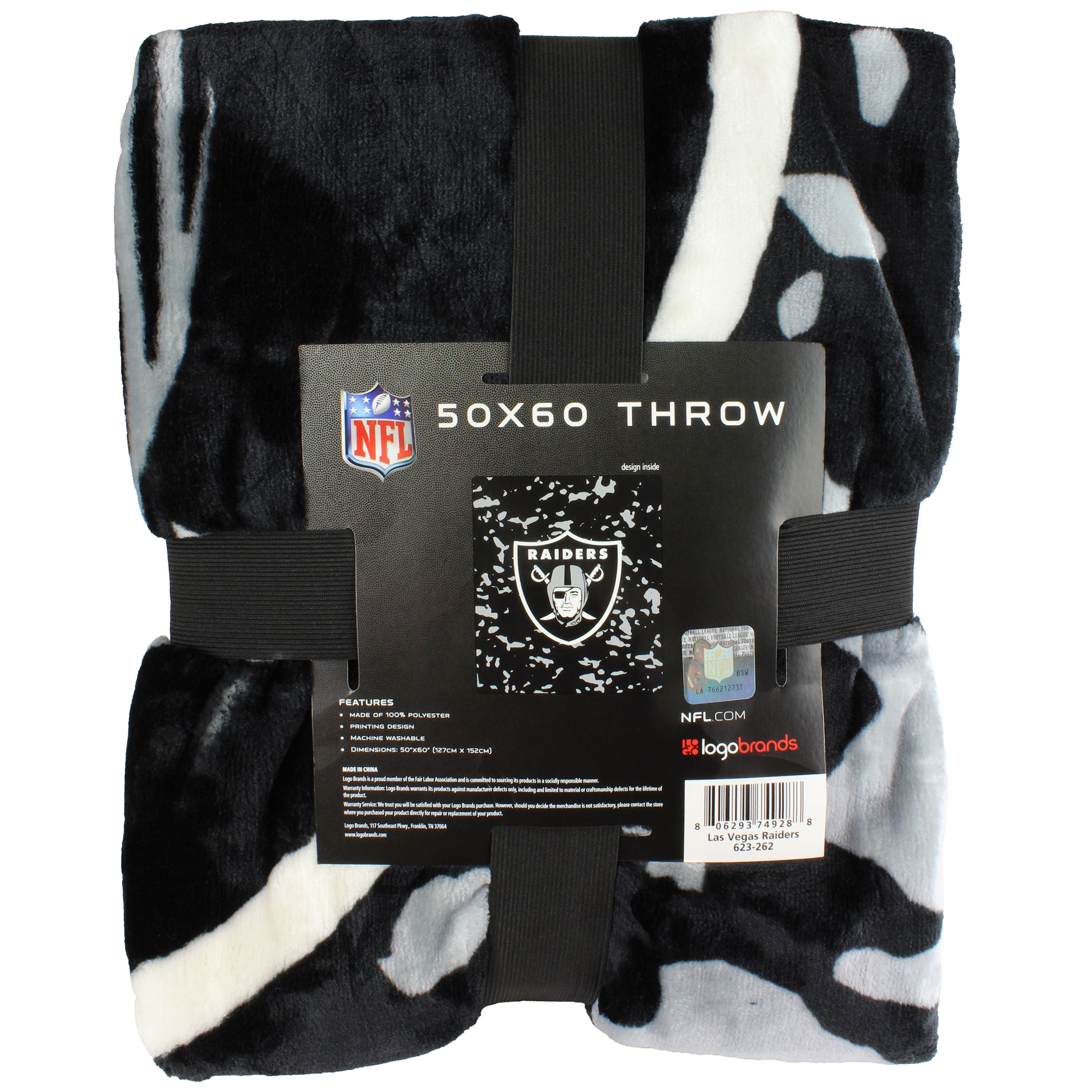 Las Vegas Raiders 50 x 60 Teen Adult Unisex Comfy Throw Blanket Walmart