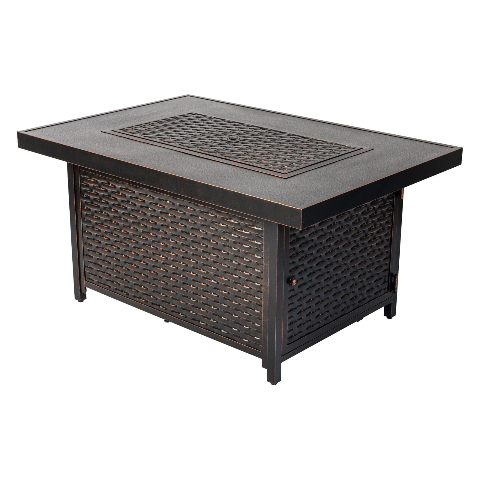 Longmont Aluminum Rectangular LPG Fire Pit - Walmart.com
