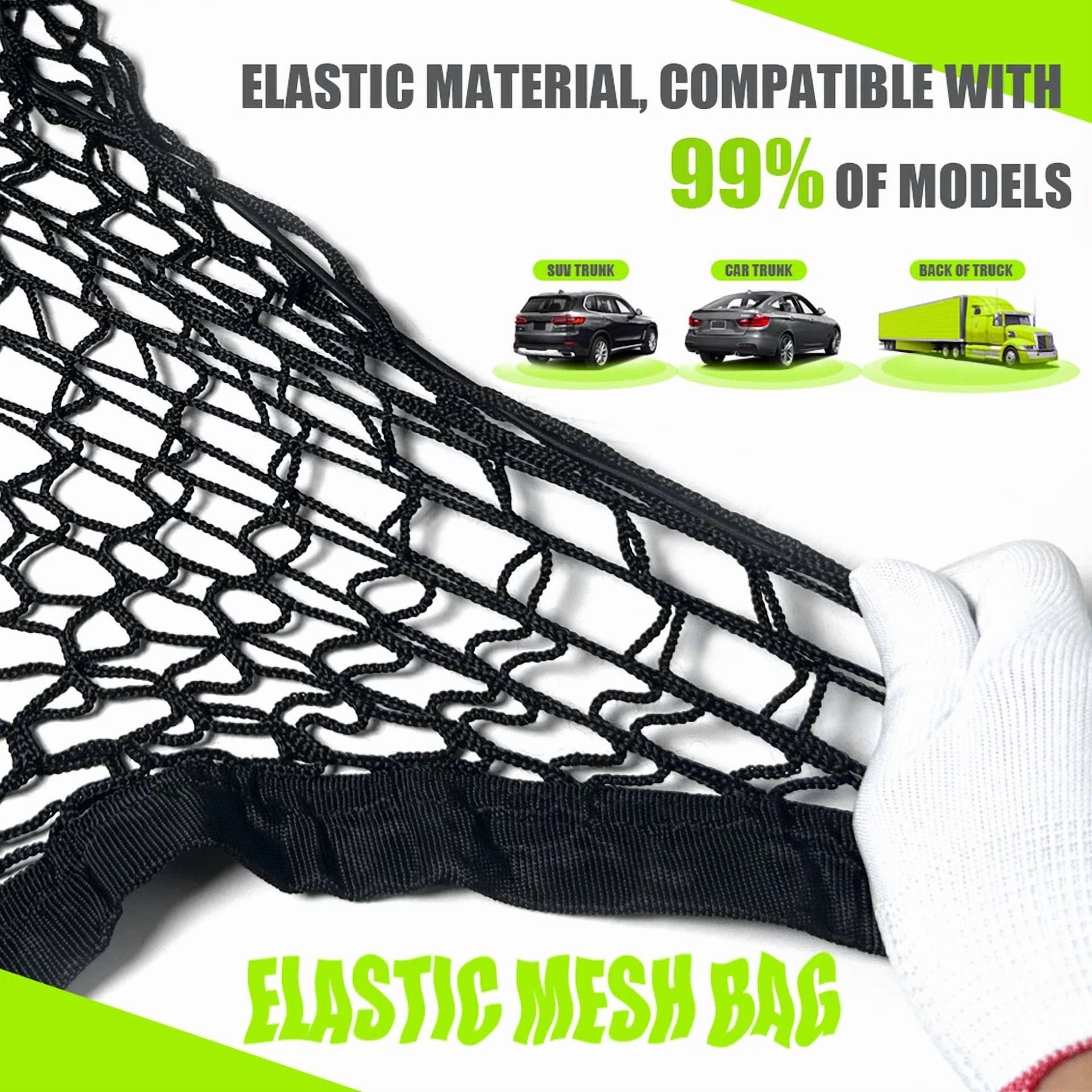CRESTIN- Trunk Car Accessories Envelope Style Suv Cargo Net Storage Organizer Universal