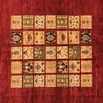 thumbnail image 1 of Ahgly Company Indoor Square Abstract Orange Modern Area Rugs, 3' Square, 1 of 4