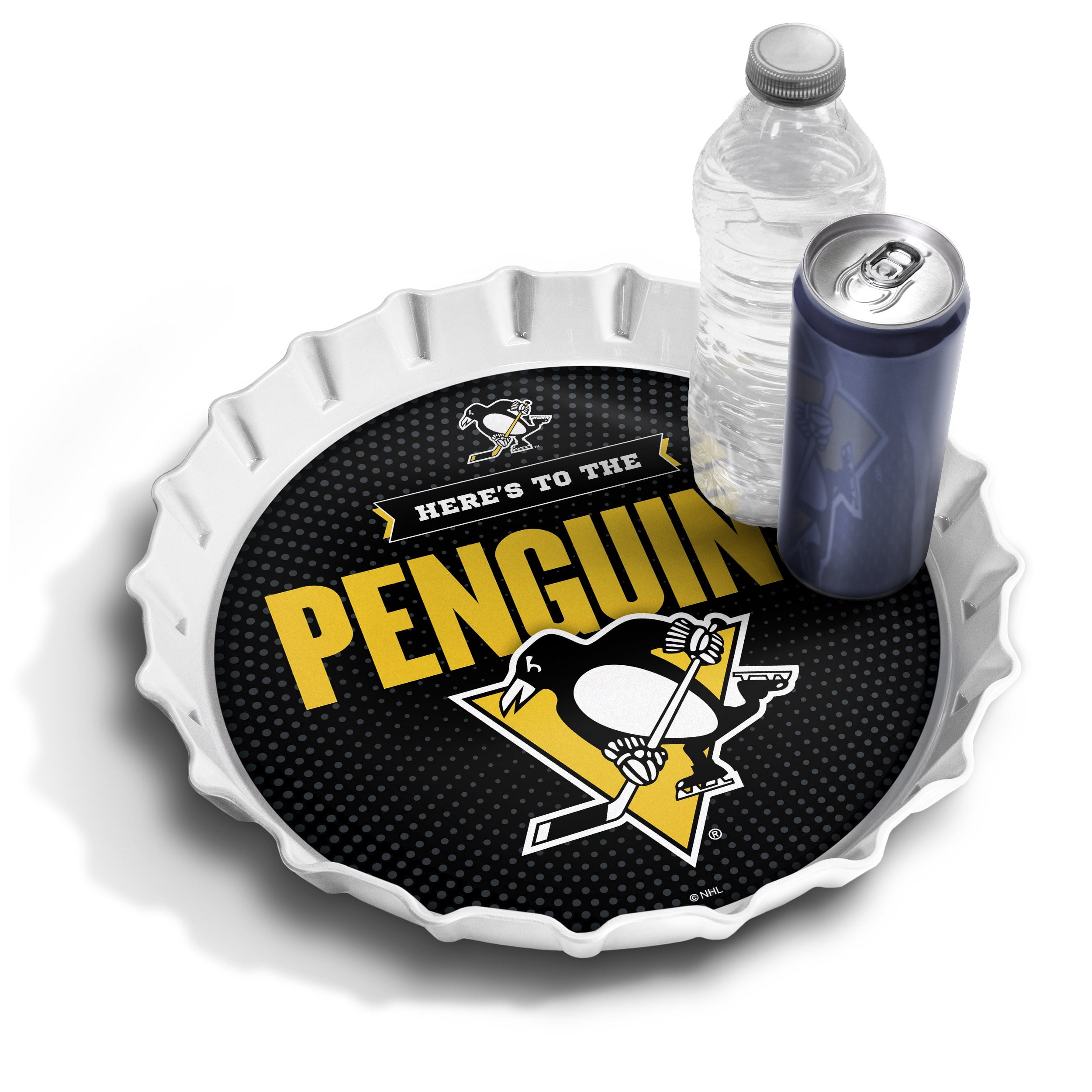 YouTheFan NHL Pittsburgh Penguins Bottle Cap Serving Tray