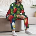 thumbnail image 7 of Salouo Strawberry2 Print Button-Front Long Sleeve Pajama Set for Men, Soft 2Pjs Men's Long Sleeve Sleepwear-Large, 7 of 7