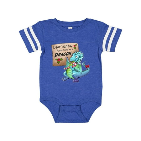 

Inktastic Dear Santa Please Bring Me a Dragon- Christmas wish Gift Baby Boy or Baby Girl Bodysuit