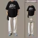 thumbnail image 3 of Conjuntos de pantalones con estampado gráfico para hombre, conjuntos de entrenamiento, camisetas estampadas, pantalones, trajes para hombre, ropa informal de lujo, elegantes, novedosas camisetas y top, 3 of 4