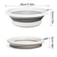 thumbnail image 3 of Foldable Portable Travel Sink Washing Basin, Grey TPE Wall-Mount Multifunction Laundry Face Hands, Compact Anti-Skid Base, 1-Piece, 3 of 6
