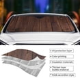thumbnail image 5 of Fuzoiu Vintage Wood Print Car Windshield Sun Shade,Block Uv Rays Sunshade,Foldable Front Window Sun Visor Protector for Car,SUV,Truck-Keep Vehicle Cool-Vintage Wood, 5 of 8