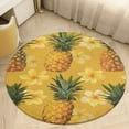thumbnail image 4 of Lunarable Pineapple Round Rugs -Washable Non-Slip Small Round Area Rug Throw Soft Circle Rugs for Bedroom, Modern Print Indoor Carpet for Entryway Sofa Living Room, 4 of 6