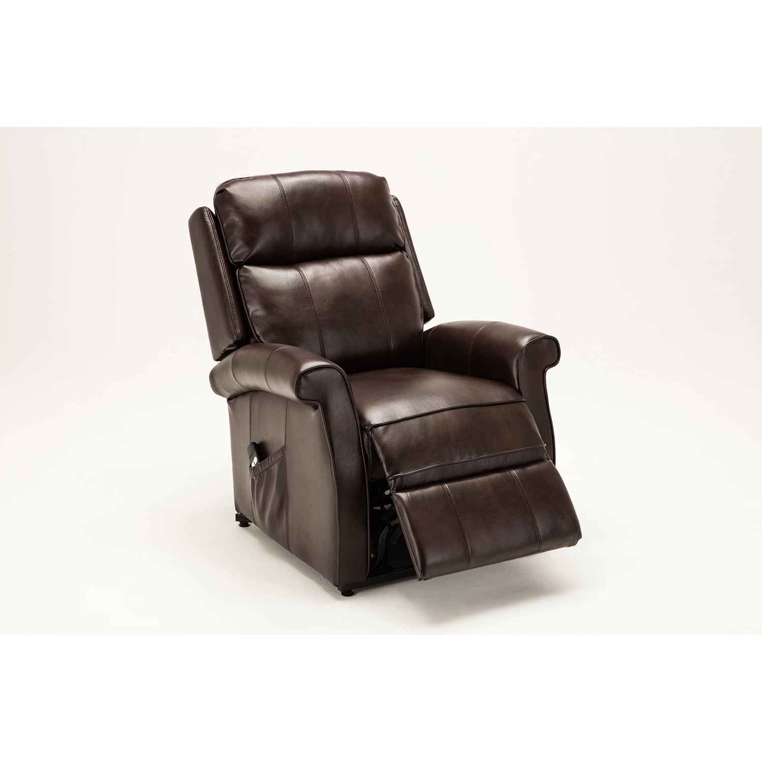 Kepooman Traditional Leather Lift Chair, Leather Upholstered Lift Chair with Soft Upholstery and Solid Base for Seniors, Modern Power Recliner Single Sofa with High Back for Living Room Bedroom, Brown Kepooman Traditional Leather Lift Chair, Leather Upholstered Lift Chair with Soft Upholstery and Solid Base for Seniors, Modern Power Recliner Single Sofa with High Back for Living Room Bedroom, Brown