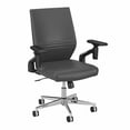 thumbnail image 2 of Laguna Mid Back Leather Office Chair in Dark Gray, 2 of 5