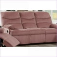 thumbnail image 2 of Recliners 3-Seater Manual Motion Sofa, Contemporary Blush Pink Velvet with Plush Armrests | Blush Pink | Velvet, 2 of 8