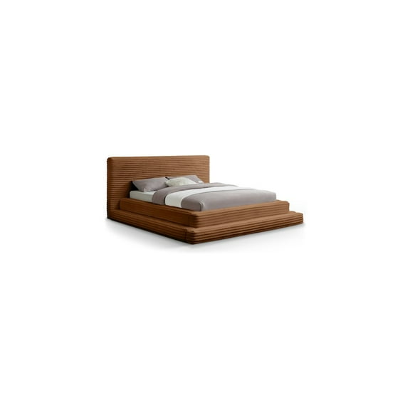 Meridian Furniture Drew Saddle Corduroy Queen Bed