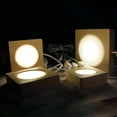 thumbnail image 2 of NEXAVKPR LED Display Base Crystal Glass Light Base Stand Wood LED Display Stand for Art, 2 of 14