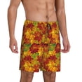 thumbnail image 2 of Fotbe Vintage maple leaf autumn Pantalones Cortos de Pijama para Hombre, Ropa de Dormir, Pantalones de Pijama Cortos para Hombre-X-Large, 2 of 6