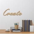 thumbnail image 6 of Create Laser Cut Wood Letter Sign Wall Decor Cutouts Unfinished Wooden Signs Wall Art Basswood Hanging Sculpture Decoration for Painting Crafts DIY Home Bedroom Decor Gift 11.8x4.7Inch DIY, 6 of 7