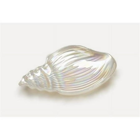 Conch Shell 11.5 in. White Luster Plate