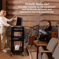 thumbnail image 3 of ECR4Kids AV Presentation Cart Stand, Black, 3 of 9