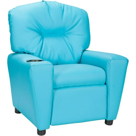 Flash Furniture Kids' Vinyl Recliner with Cup Holder, Multiple Colors