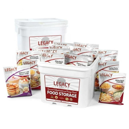 Legacy Premium 240 Large Serving Emergency Food Supply - 62 lbs - Long Term Emergency Freeze-Dried Meals - 25 Year Shelf Life Disaster