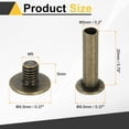 thumbnail image 2 of Uxcell 50set Chicago Screw M5 x 20mm 22mm Length Metal Phillips Nail Rivet Stud Screw Bolts Rivets Binding Post Screw for DIY Leather Belt Bag Craft Bookbinding, Bronze, 2 of 7