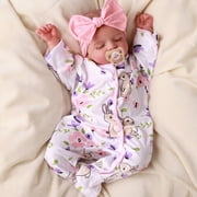 RSG Lifelike Reborn Baby Dolls 20 inch Sleeping Baby Dolls Soft Cloth Body with Accessories Gift Box for Kids Age 3+